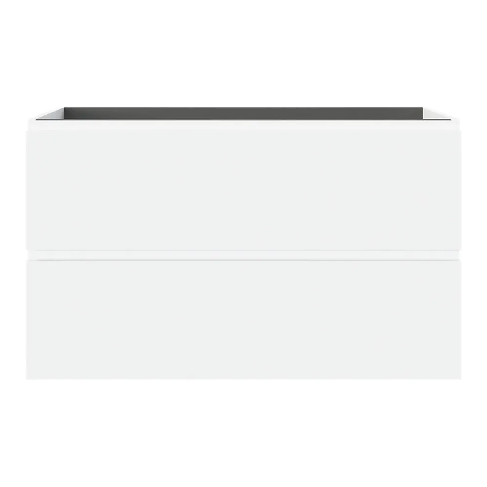 Meuble Sous-Vasque|GoodHome Meuble sous vasque 2 tiroirs avec poignées intégrées l.100 x H.60 x P.45 cm blanc mat Kentia