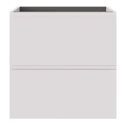 GoodHome Meuble sous vasque 2 tiroirs avec poignées intégrées l.60 x H.60 x P.45 cm beige cachemire Kentia
