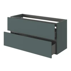 Meuble Sous-Vasque|GoodHome Meuble sous vasque 2 tiroirs sans poignées l.120 x H.60 x P.45 cm vert forêt Kentia