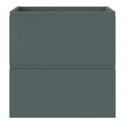 Meuble Sous-Vasque|GoodHome Meuble sous vasque 2 tiroirs avec poignées intégrées l.60 x H.60 x P.45 cm vert forêt Kentia