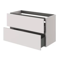 Meuble Sous-Vasque|GoodHome Meuble sous vasque 2 tiroirs sans poignées l.100 x H.60 x P.45 cm beige cachemire Kentia