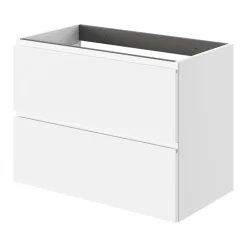 Meuble Sous-Vasque|GoodHome Meuble sous vasque 2 tiroirs avec poignées intégrées l.80 x H.60 x P.45 cm blanc mat Kentia
