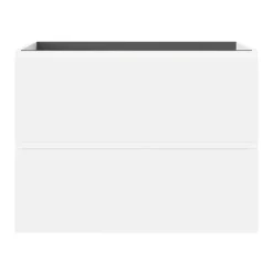 Meuble Sous-Vasque|GoodHome Meuble sous vasque 2 tiroirs avec poignées intégrées l.80 x H.60 x P.45 cm blanc mat Kentia