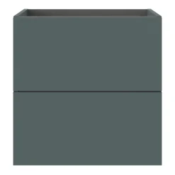 Meuble Sous-Vasque|GoodHome Meuble sous vasque 2 tiroirs sans poignées l.60 x H.60 x P.45 cm vert forêt Kentia