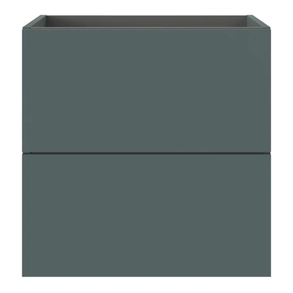 Meuble Sous-Vasque|GoodHome Meuble sous vasque 2 tiroirs sans poignées l.60 x H.60 x P.45 cm vert forêt Kentia