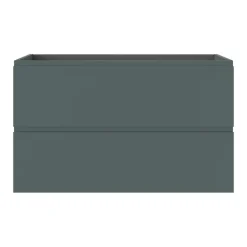 GoodHome Meuble sous vasque 2 tiroirs avec poignées intégrées l.100 x H.60 x P.45 cm vert forêt Kentia
