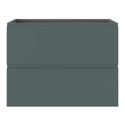 Meuble Sous-Vasque|GoodHome Meuble sous vasque 2 tiroirs avec poignées intégrées l.80 x H.60 x P.45 cm vert forêt Kentia