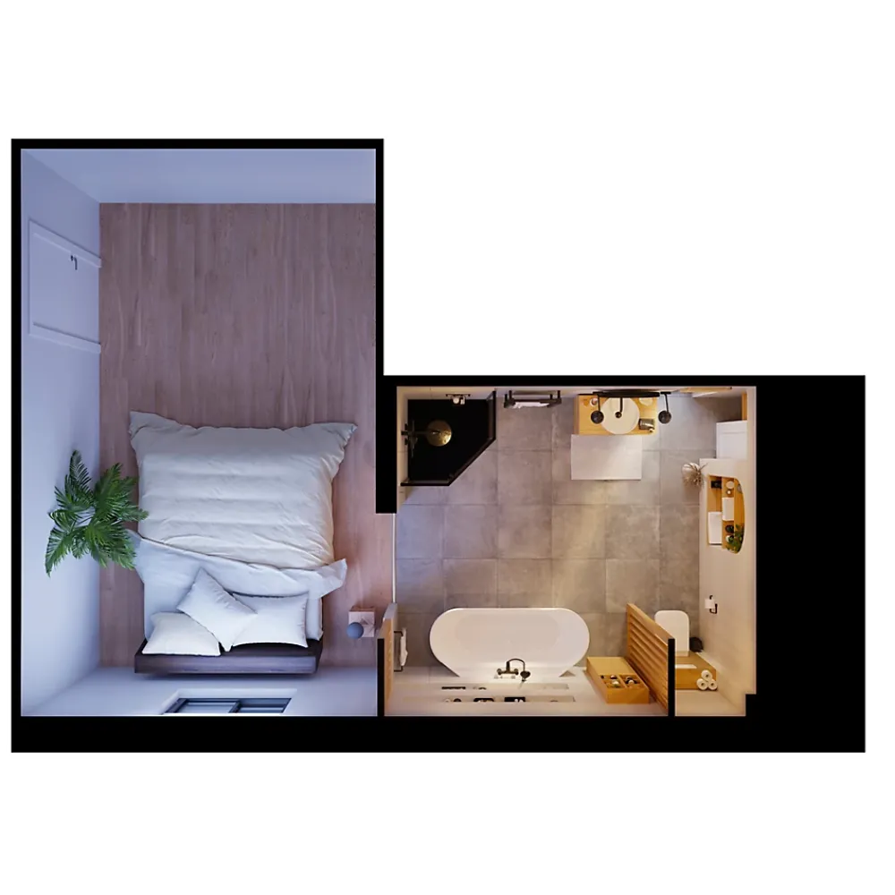 GoodHome Meuble sous vasque 1 tiroir à suspendre Avela placage chêne 80 cm