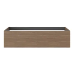 GoodHome Meuble sous vasque 1 tiroir sans poignée l.120 x H.30 x P.45 cm effet noyer Kentia