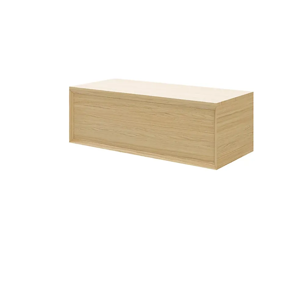 GoodHome Meuble sous vasque 1 tiroir Avela 100 cm à suspendre + plan de toilette 100 cm