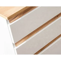 Meublorama Meuble sous vasque ASKA 94 cm blanc brillant Modèle suspendu avec tiroirs