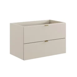 Meuble Sous-Vasque|Meublorama Meuble sous vasque BELLA 80 cm Coloris marron congo Finition mate et design suspendu