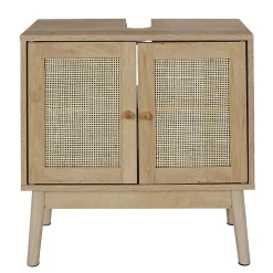 Meuble Sous Lavabo|The Home Deco Factory Meuble sous vasque cannage et bois Bali