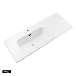 Otitec Meuble sous vasque de 120 cm - avec vasque à encastrer - 2 tiroirs - SEA BEIGE