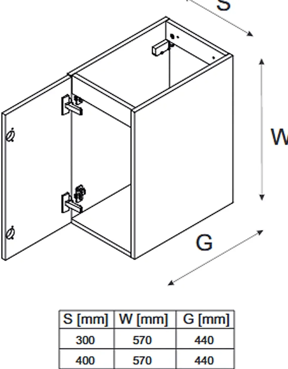 Meuble Sous Lavabo|Otitec Meuble sous vasque de 70 cm - avec plan - 2 portes - SETTA