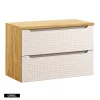 Otitec Meuble sous vasque de 90 cm - avec plan - 2 tiroirs - SETTA
