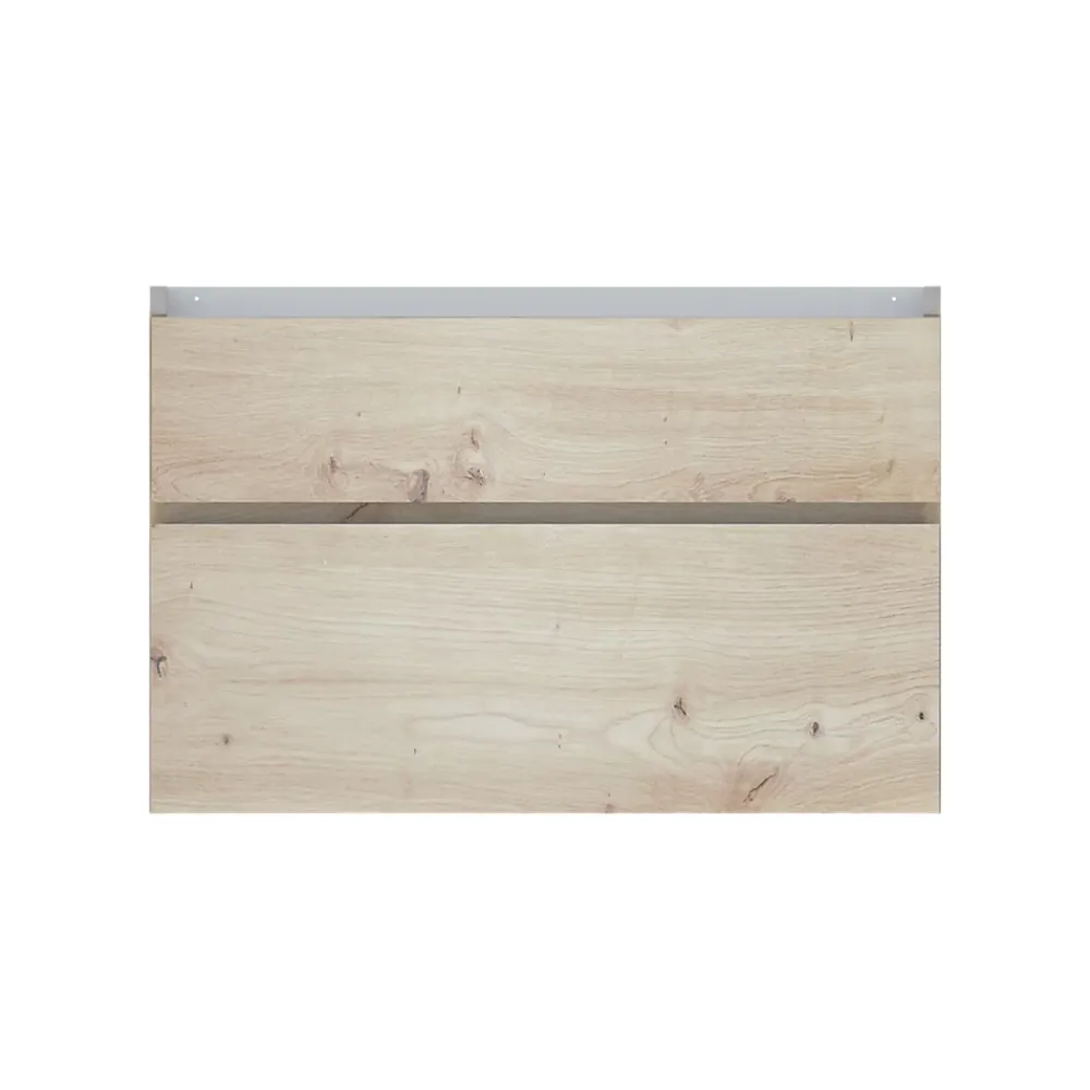 Meuble Buanderie|Meuble Sous-Vasque| Meuble sous vasque effet chêne artisan l.90 x H.57 x P.50 cm 2 tiroirs, Calao