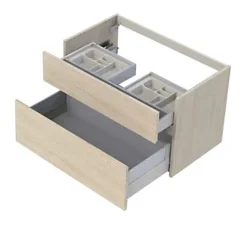 Cooke & Lewis Meuble sous vasque effet chêne l.90 x H.57 x P.50 cm 2 tiroirs, Calao