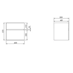 Meuble Buanderie|Meuble Sous-Vasque|Cooke & Lewis Meuble sous vasque effet chêne clair l.60 cm 2 tiroirs, Calao
