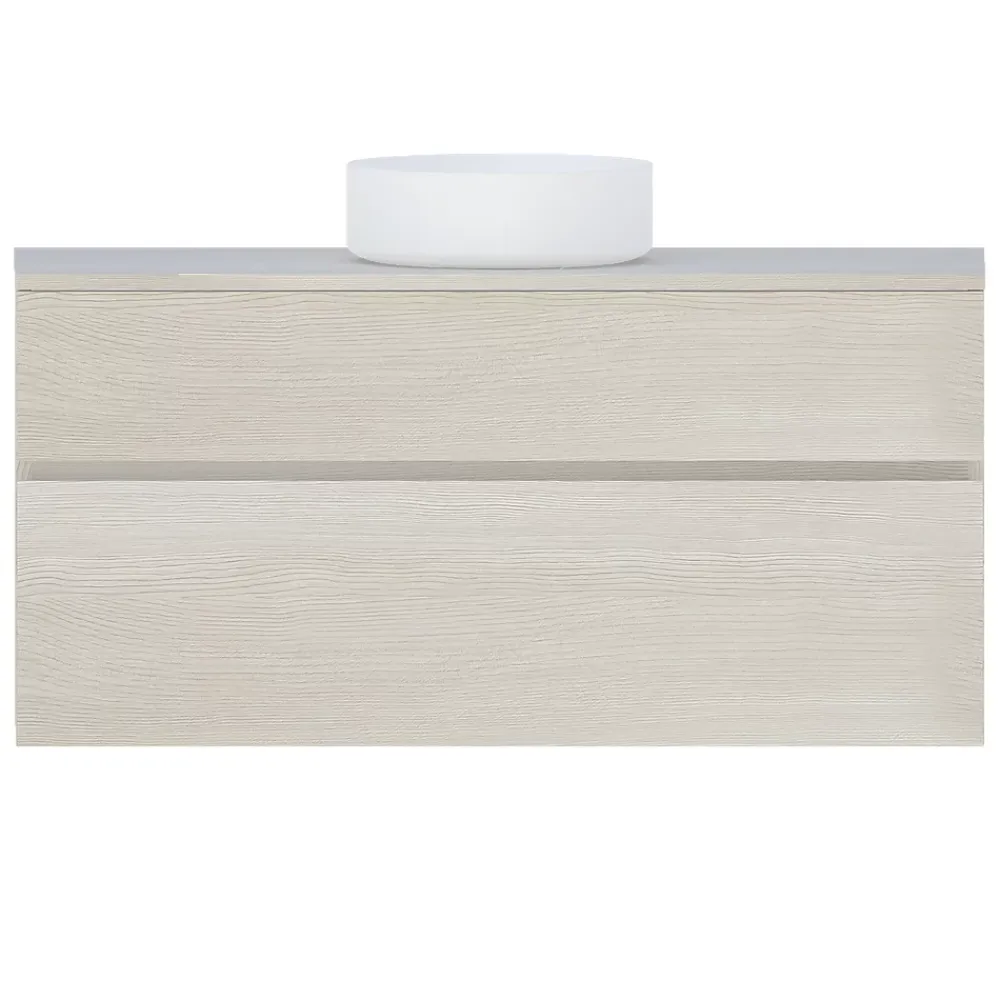 Cooke & Lewis Meuble sous vasque effet chêne l.120 cm 2 tiroirs, Calao