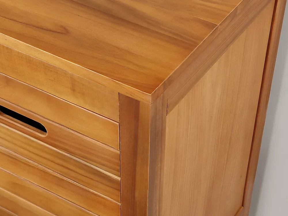 Meuble Sous-Vasque|Vente-unique Meuble sous vasque en bois d'acacia - 130 cm - PULUKAN