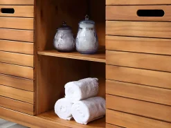 Meuble Sous-Vasque|Vente-unique Meuble sous vasque en bois d'acacia - 130 cm - PULUKAN