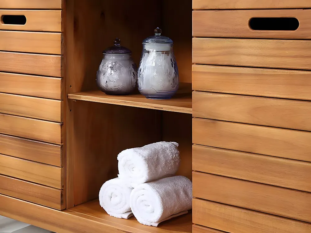Meuble Sous-Vasque|Vente-unique Meuble sous vasque en bois d'acacia - 130 cm - PULUKAN