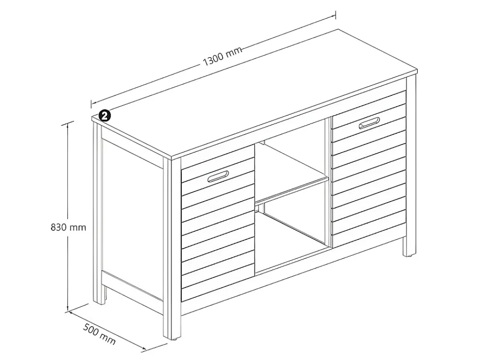 Meuble Sous-Vasque|Vente-unique Meuble sous vasque en bois d'acacia - 130 cm - PULUKAN