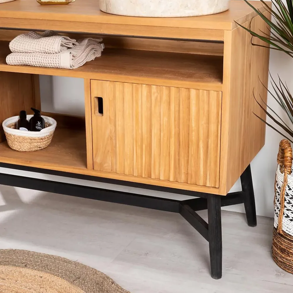 Wanda Collection Meuble sous vasque en teck Mya 130 cm
