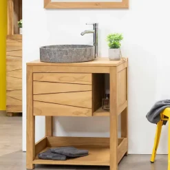 Wanda Collection Meuble sous vasque en teck Cosy 67cm