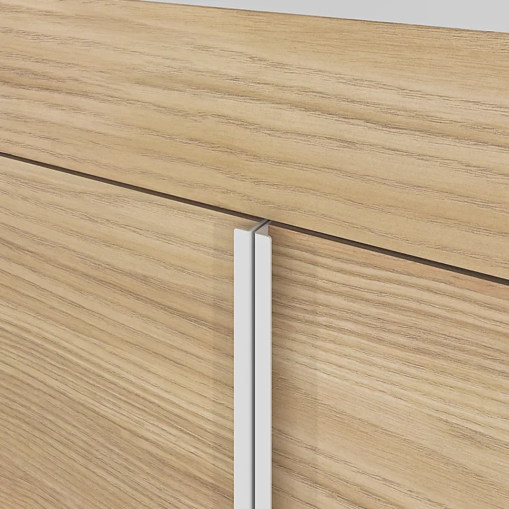 GoodHome Meuble sous vasque faible profondeur à poser avec porte-serviettes effet bois l.85 x H.82 x P.36 cm, Maza