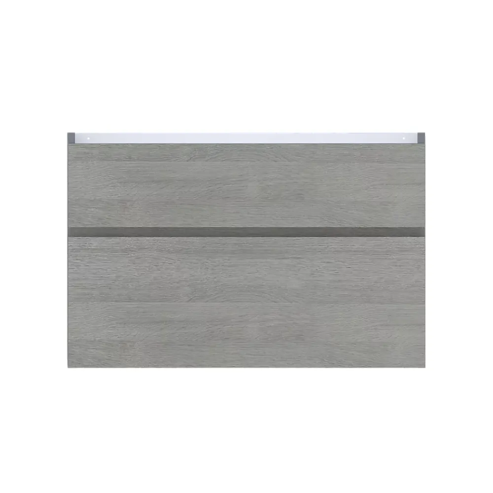 Cooke & Lewis Meuble sous vasque faible profondeur effet chêne clair l.90 cm 2 tiroirs, Calao