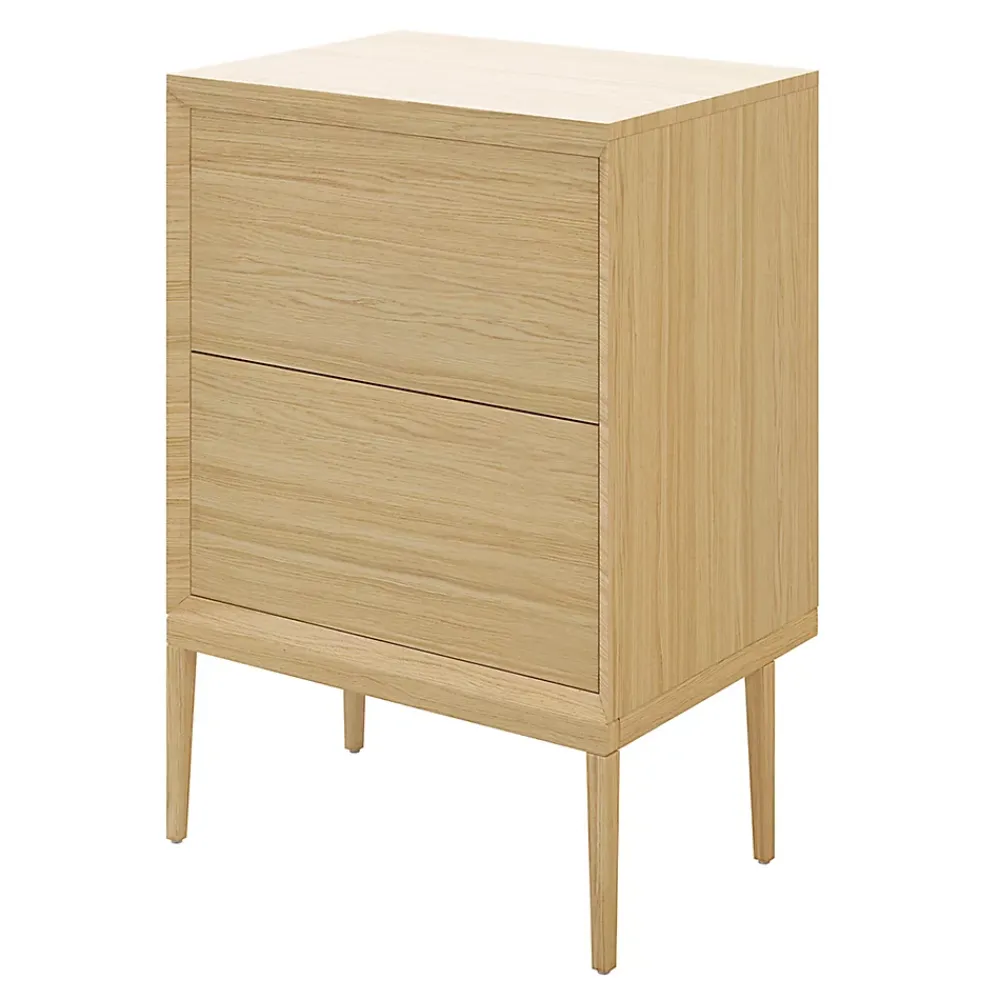Meuble Buanderie|GoodHome Meuble sous vasque Avela placage chêne 60 cm + plan de toilette Avela 80 cm + niche 20 cm + pieds