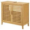 [En.Casa] Meuble sous vasque Ingmarsö avec 2 portes en bambou 60 x 67 x 30 cm en.casa