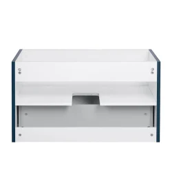 Bain-Bain Meuble sous vasque prémonté 1 tiroir bleu 80 cm STRIA -