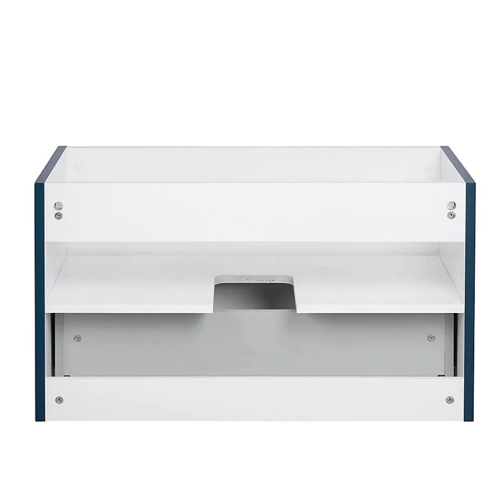 Bain-Bain Meuble sous vasque prémonté 1 tiroir bleu 80 cm STRIA -