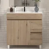 Meuble Sous Lavabo|Cosyneo Meuble sous vasque seul, 2 tiroirs et 2 portes, 70cm, simple vasque - cambrian (chêne clair) - HARO