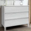 Cosyneo Meuble sous vasque seul, 3 tiroirs, 100cm, simple vasque - hibernian (bois blanchi) - TIRIS