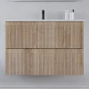 Cosyneo Meuble sous vasque seul, 2 tiroirs, 70cm, simple vasque - cambrian (chêne clair) - RIBERA