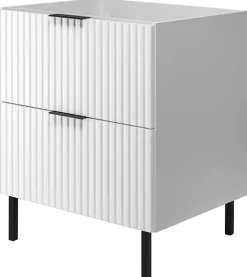 Furnidea Meuble sous vasque sur pieds FLOW blanc 60 cm