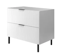 Meuble Sous Lavabo|Furnidea Meuble sous vasque sur pieds FLOW blanc 80 cm