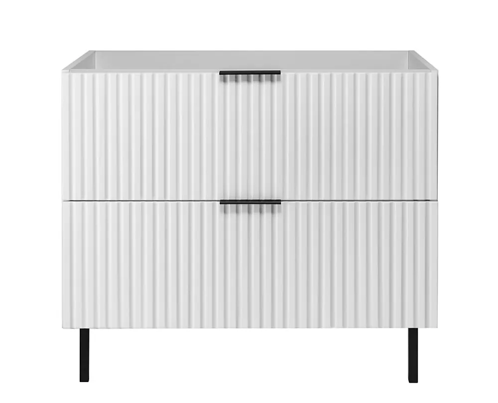 Meuble Sous Lavabo|Furnidea Meuble sous vasque sur pieds FLOW blanc 80 cm