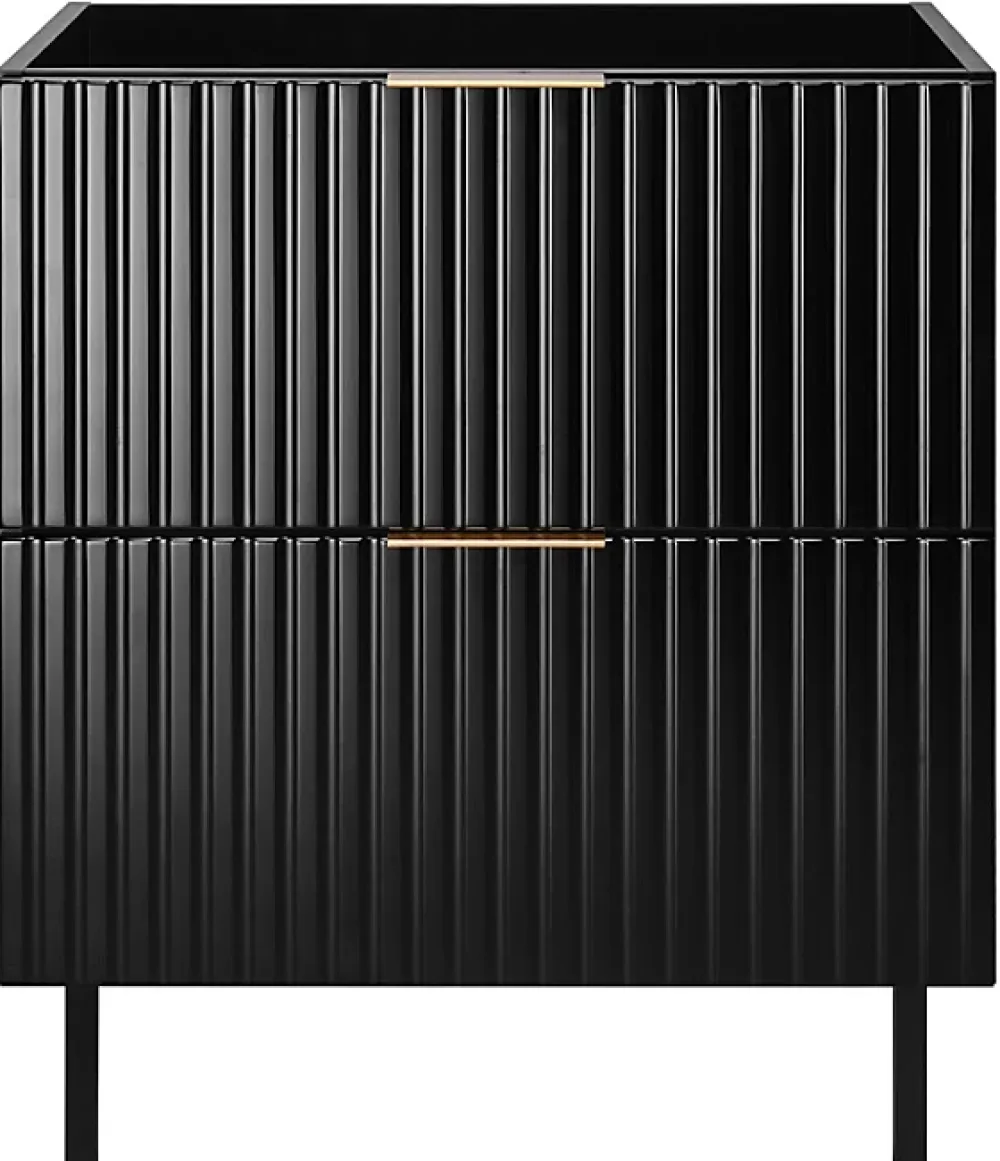 Meuble Sous Lavabo|Furnidea Meuble sous vasque sur pieds FLOW noir 60 cm