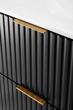 Meuble Sous Lavabo|Furnidea Meuble sous vasque sur pieds FLOW noir 60 cm