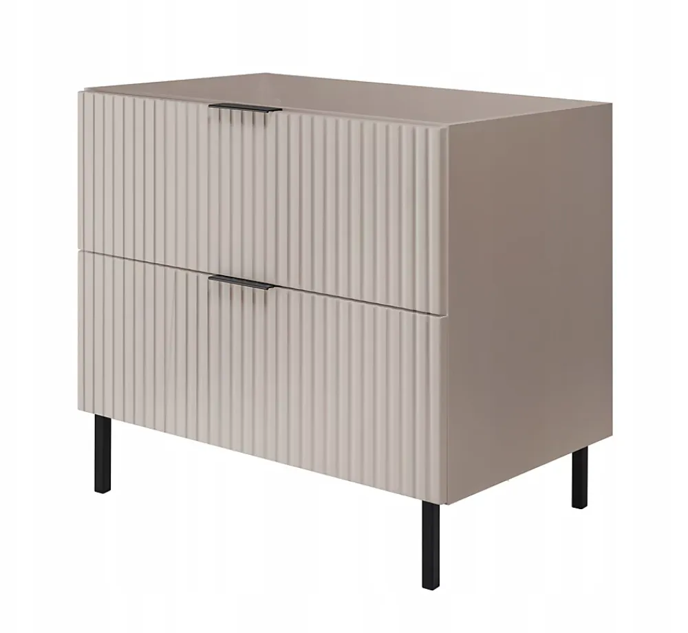 Meuble Sous Lavabo|Furnidea Meuble sous vasque sur pieds FLOW cachemire 80 cm