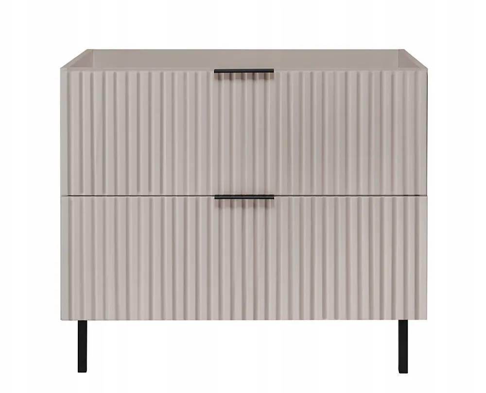 Meuble Sous Lavabo|Furnidea Meuble sous vasque sur pieds FLOW cachemire 80 cm