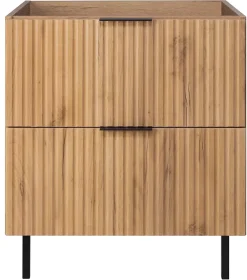 Meuble Sous Lavabo|Furnidea Meuble sous vasque sur pieds FLOW chêne craft 80 cm
