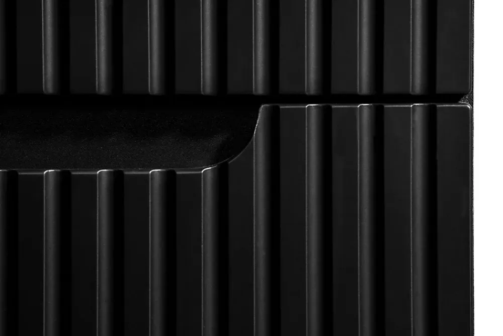 Furnidea Meuble sous vasque suspendu 2 tiroirs NOVA NOIR 50 CM