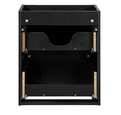 Furnidea Meuble sous vasque suspendu 2 tiroirs NOVA NOIR 50 CM