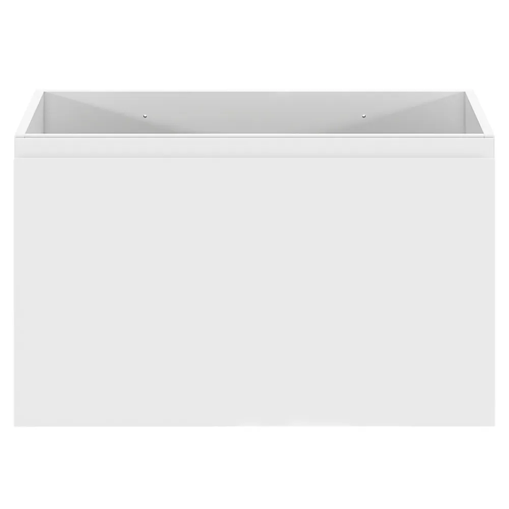 GoodHome Meuble sous vasque suspendu blanc mat 2 tiroirs l.80 x H.48 x P.45 cm Levanna